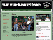 Tablet Screenshot of mudsharksband.com